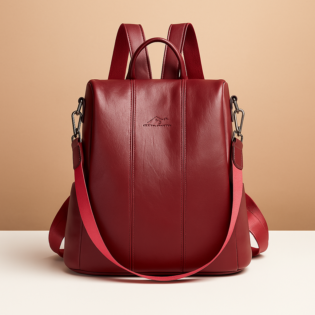 Anti-theft leather backpack for women | Meredith