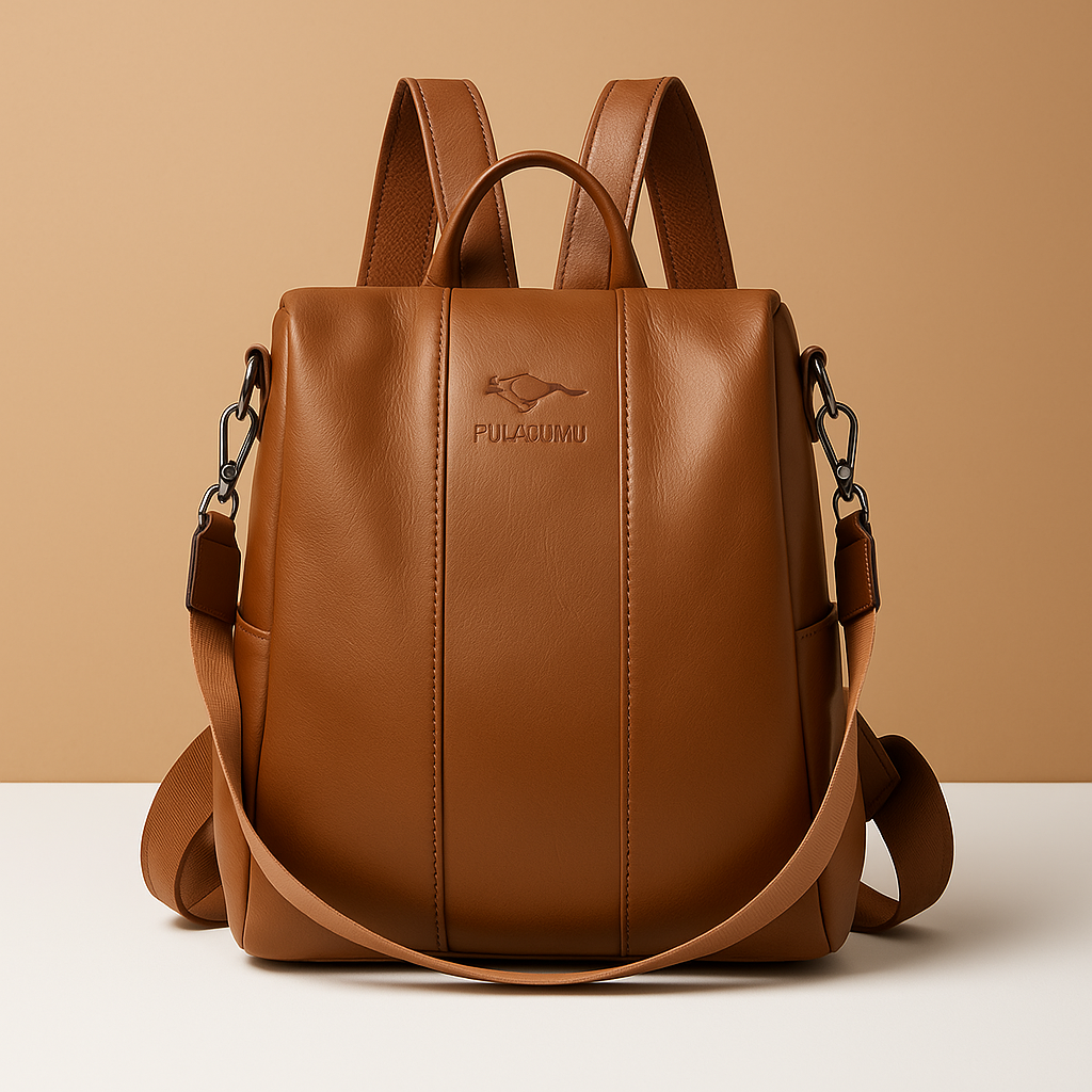 Anti-theft leather backpack for women | Meredith