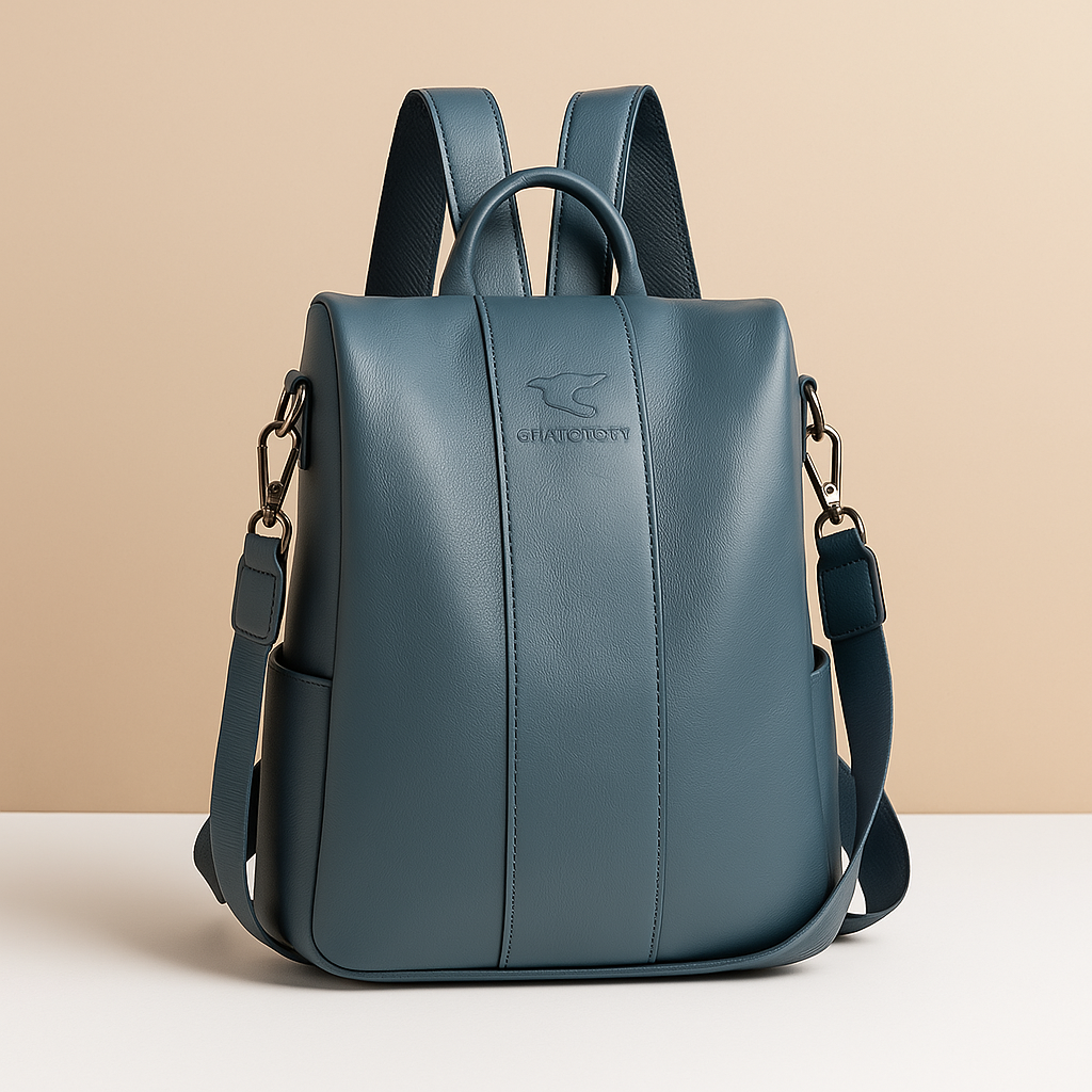 Anti-theft leather backpack for women | Meredith