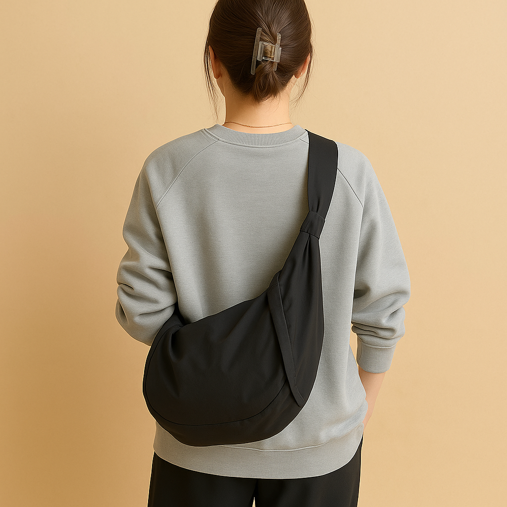 Puffer-style crossbody bag with thick strap for women | Brielle