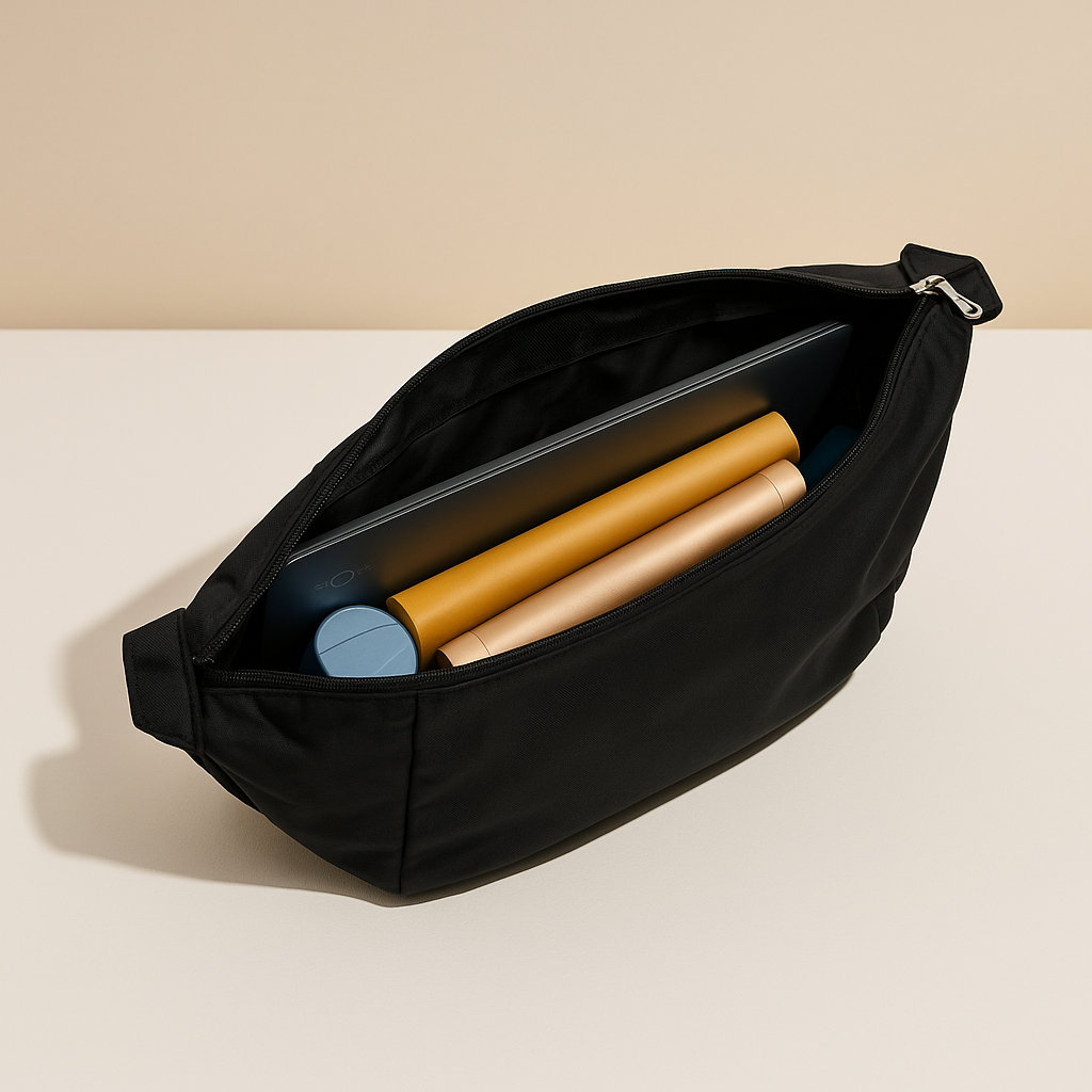 Puffer-style crossbody bag with thick strap for women | Brielle