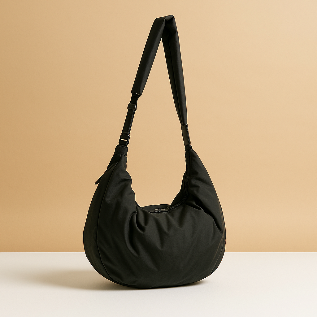Puffer-style crossbody bag with thick strap for women | Brielle