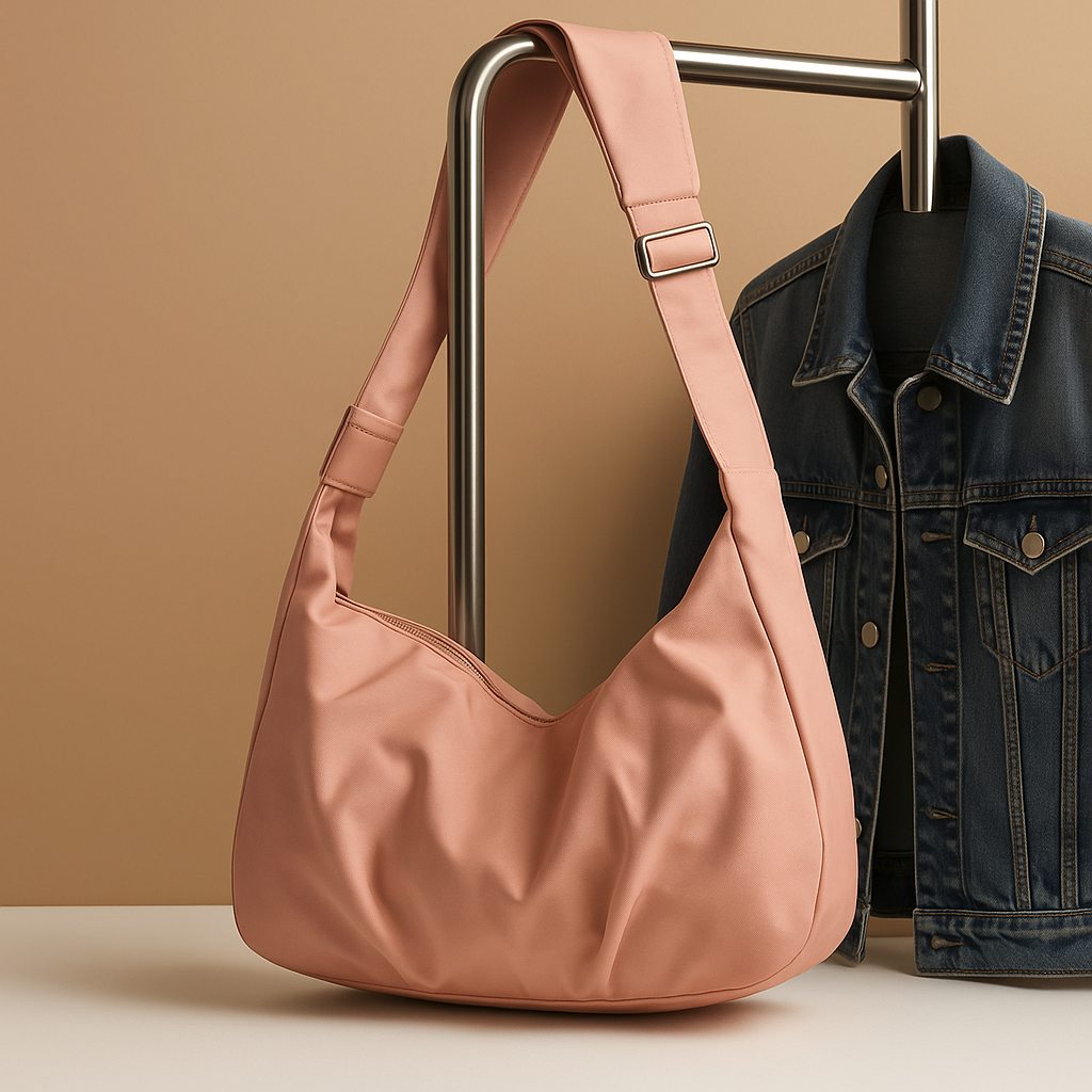 Puffer-style crossbody bag with thick strap for women | Brielle