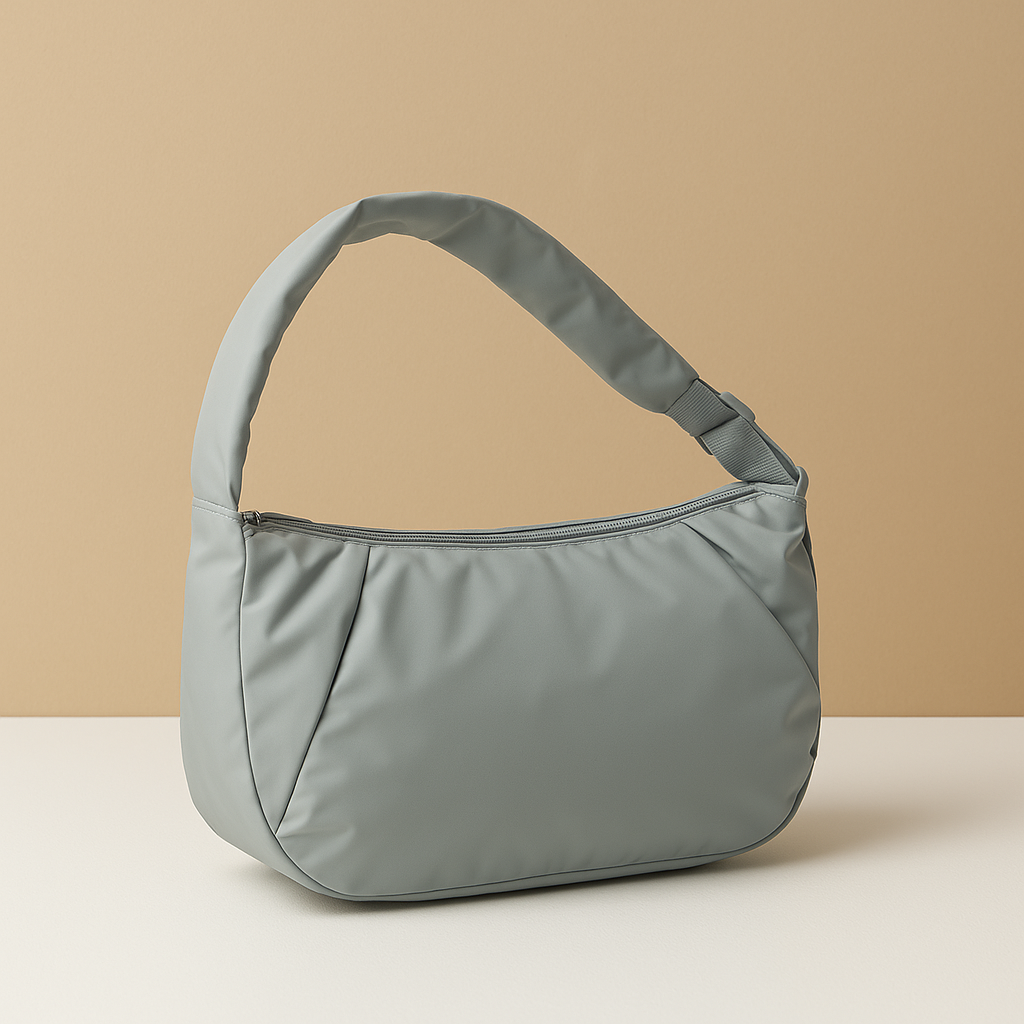 Puffer-style crossbody bag with thick strap for women | Brielle