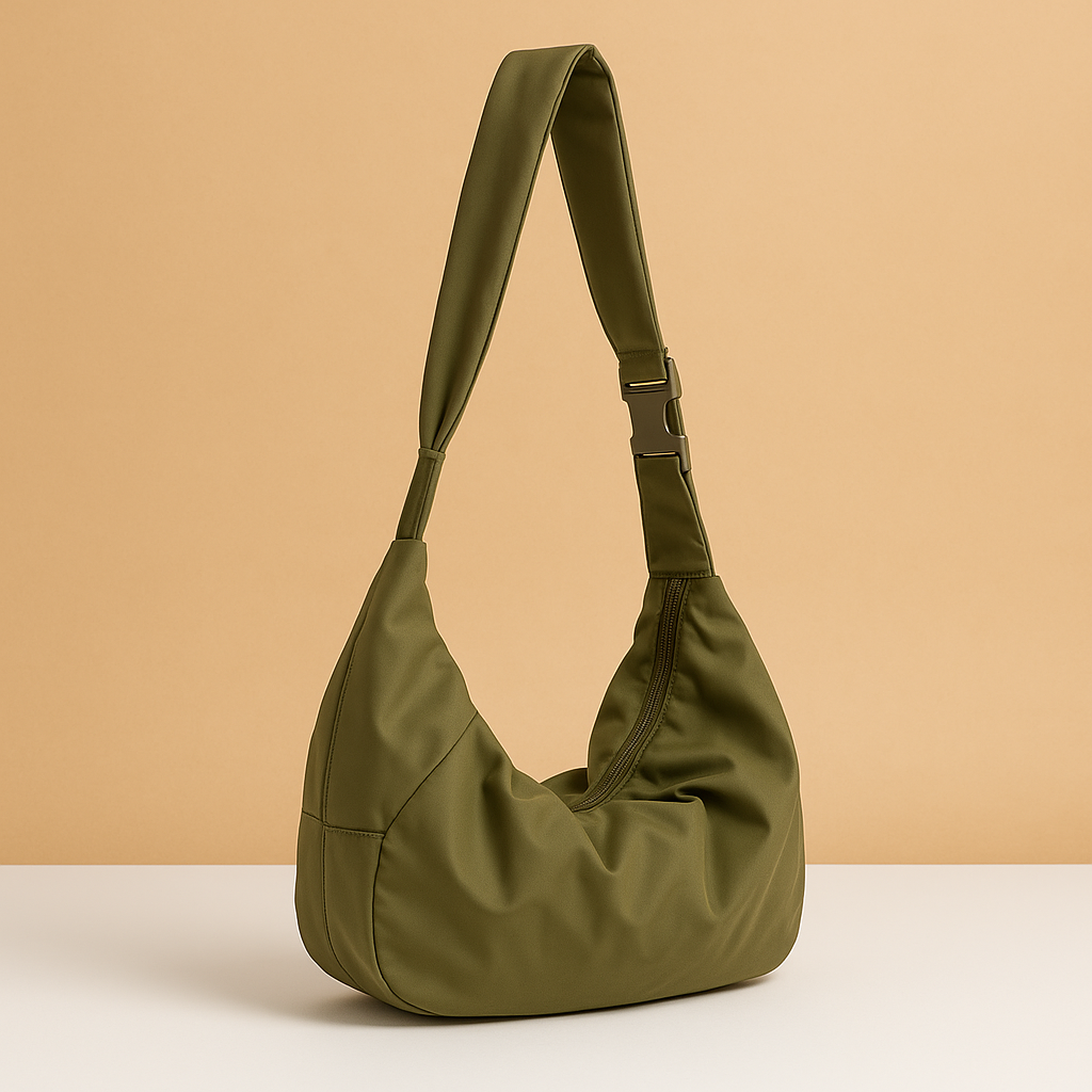 Puffer-style crossbody bag with thick strap for women | Brielle