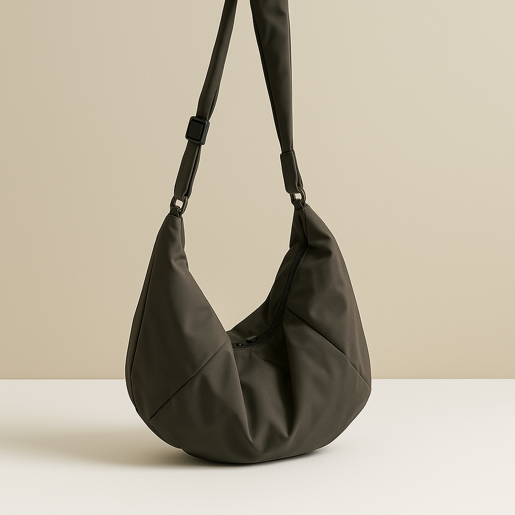 Puffer-style crossbody bag with thick strap for women | Brielle