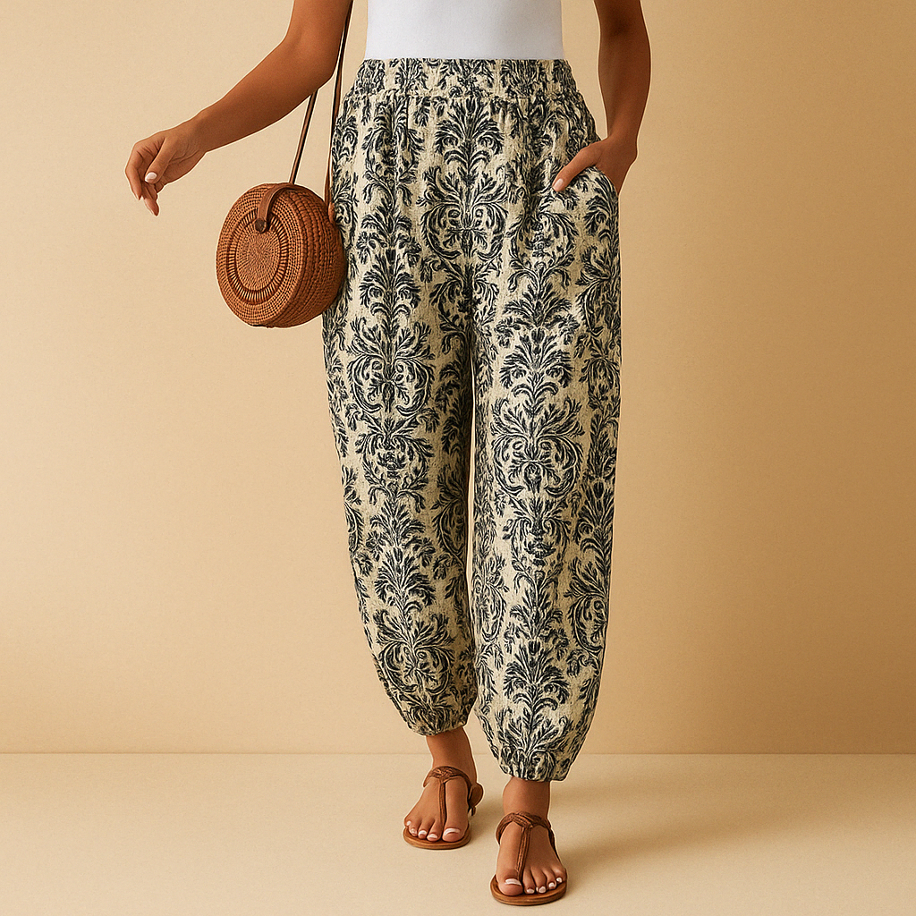 Wide Leg Pants for Women - Chic Boho High Waist Style | Elena