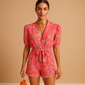 Flattering Jumpsuit with Built-In Belt for Women | Mila