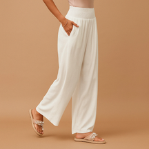 Breathable Summer Pants with Elastic Waist for Ladies | Emma