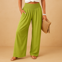Breathable Summer Pants with Elastic Waist for Ladies | Emma