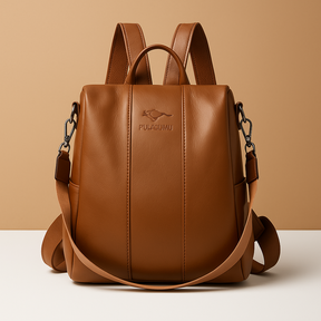 Anti-theft leather backpack for women | Meredith