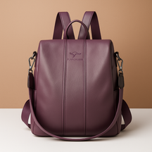 Anti-theft leather backpack for women | Meredith