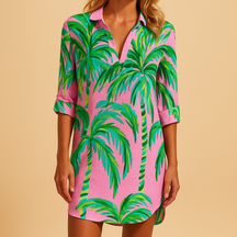 Summer Dress with Flattering V-neck and Bohemian Print | Yara