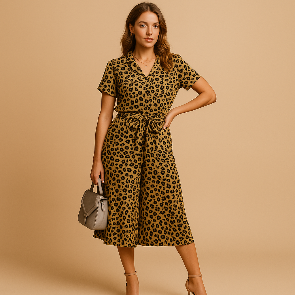Formal Midi Dress with Short Sleeves for Women | Clara