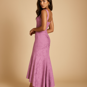 Summer Floral Midi Dress for Women in Lightweight Fabric | Elina