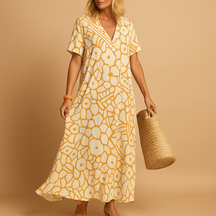 Breathable Summer Dress with Short Sleeves for Women | Hannah