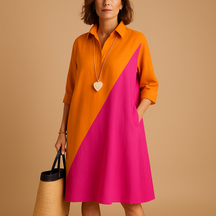 Women's Elegant Stretch Polo Dress for Casual or Office Wear | Ylva