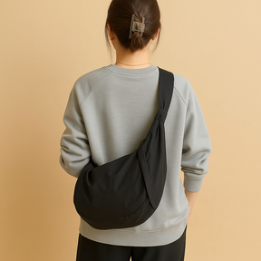Puffer-style crossbody bag with thick strap for women | Brielle